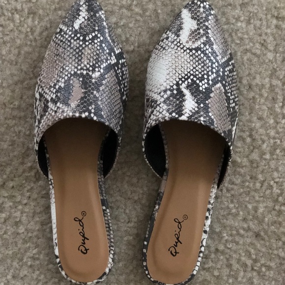 snakeskin mule slides